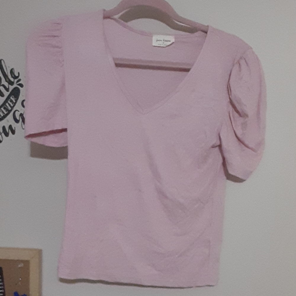 Pink Ruffle Sleeve Shirt